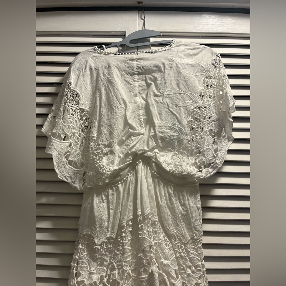 Farm Rio White Richelieu Midi Dress Small - Picture 7 of 10